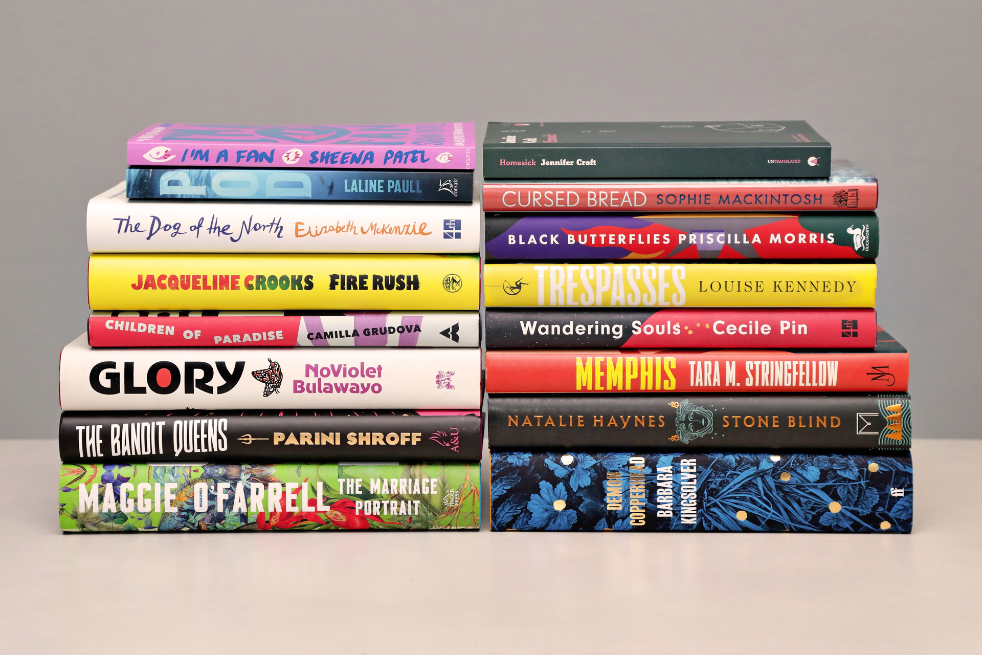 The Women's Prize 2023 longlist book stack