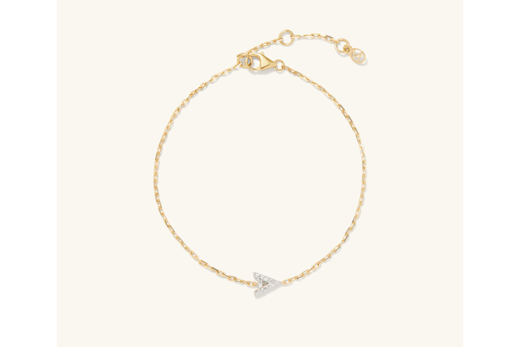 Diamond letter bracelet