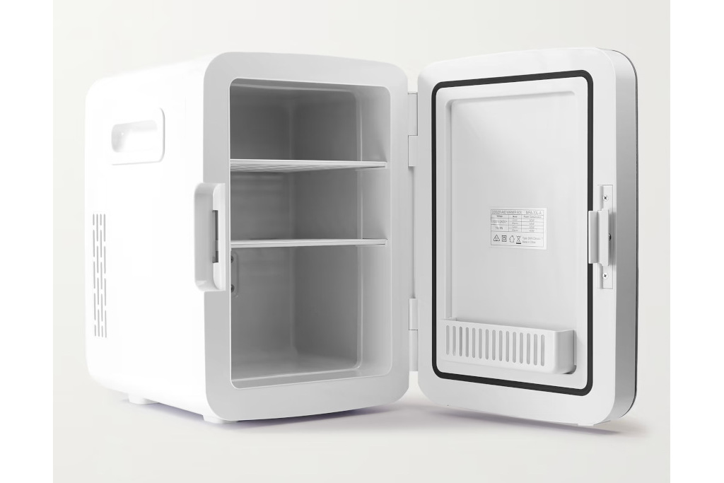 Open mini fridge