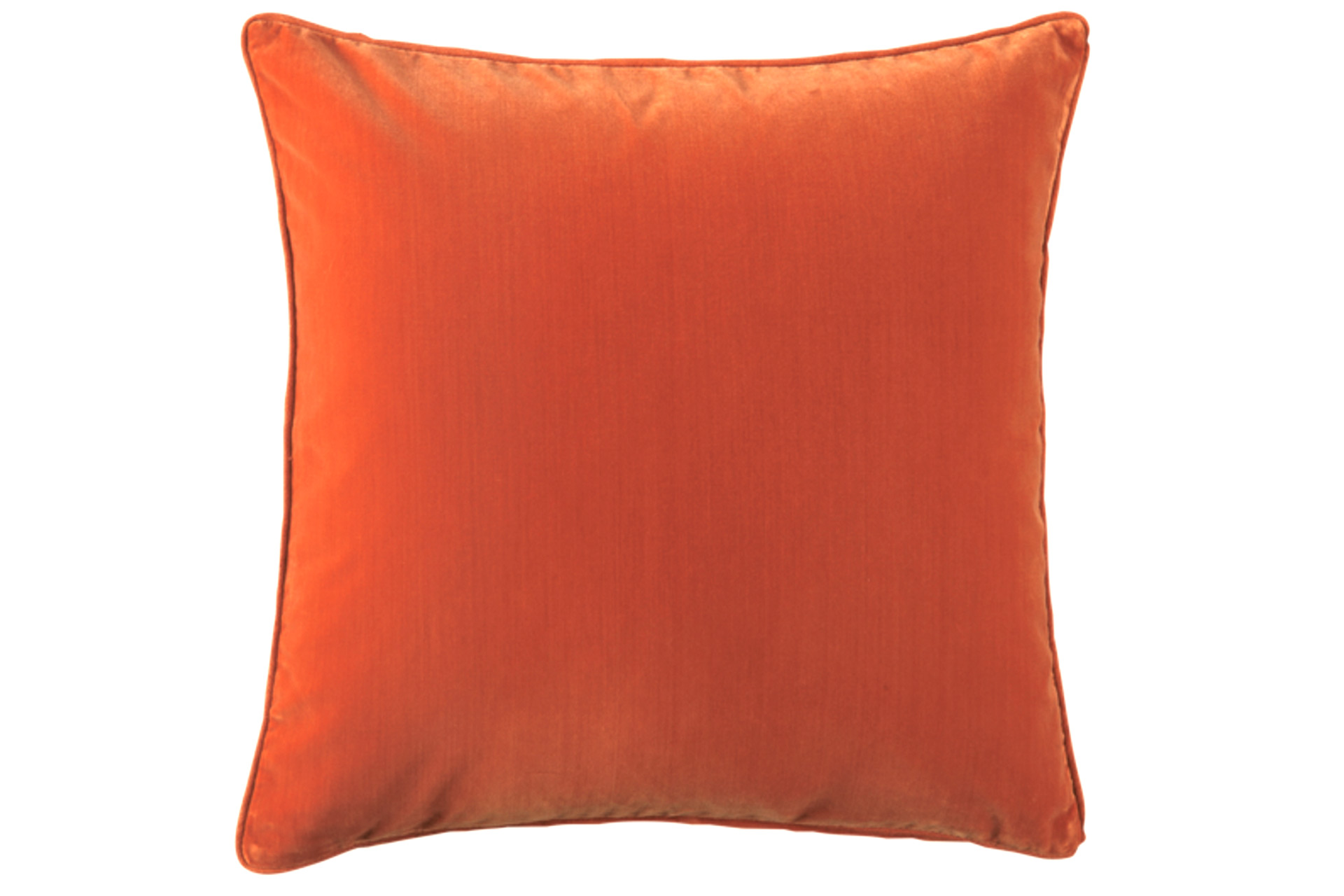 Burnt orange velvet cushion