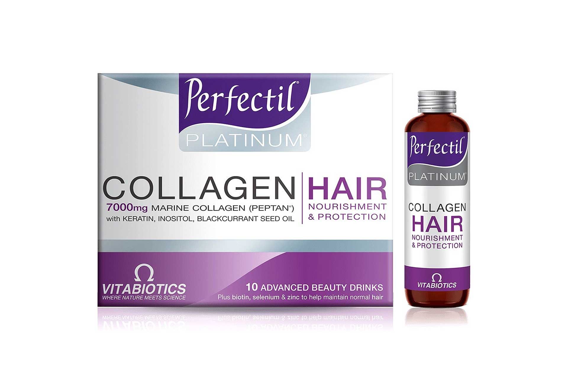 Vitabiotics Perfectil Platinum Collagen Hair - 10 Advanced Beauty Drinks