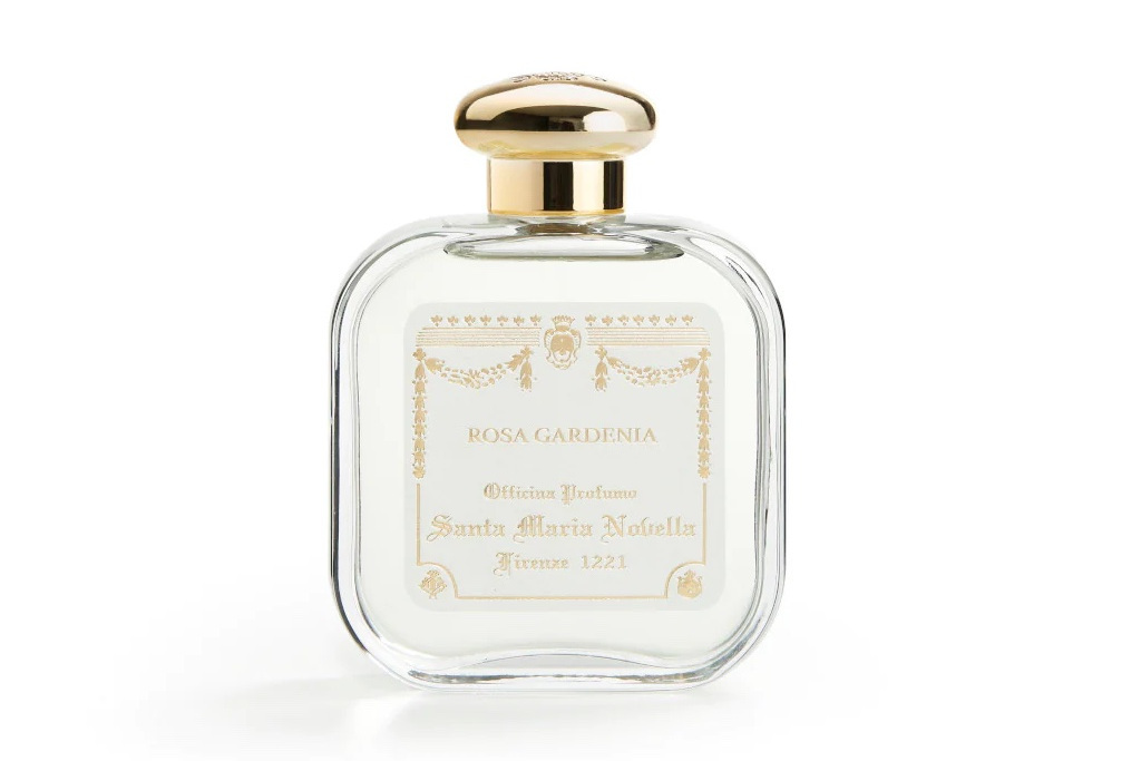 Clear bottle with gold lid
