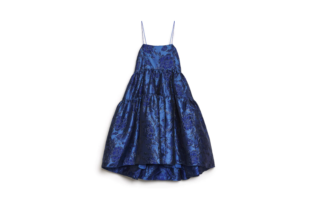 Blue tiered dress