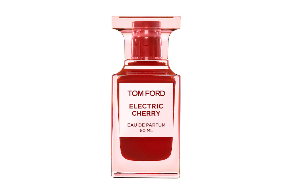 Pink and red perfume bottle
