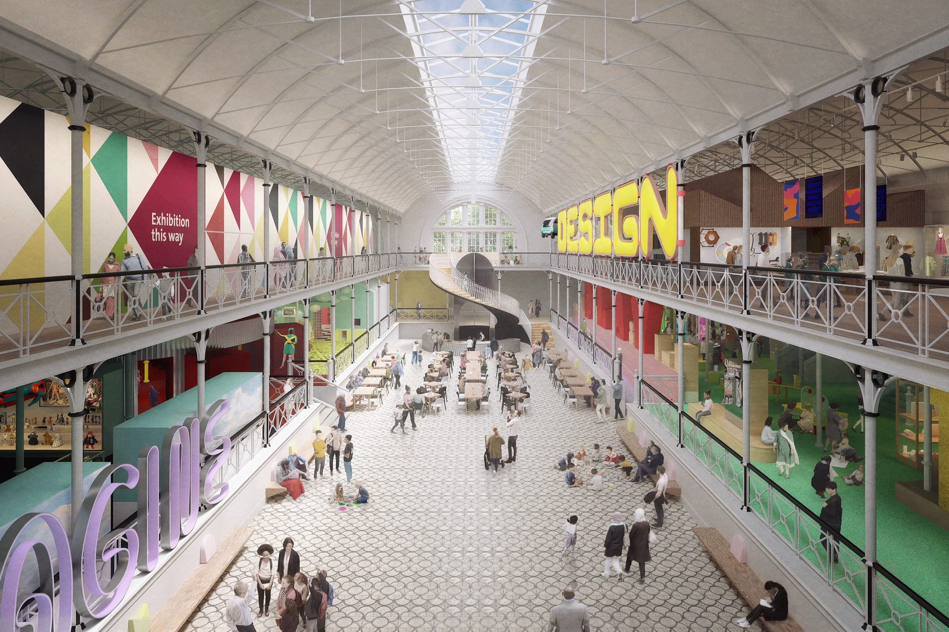 View across the Town Square at Young V&A