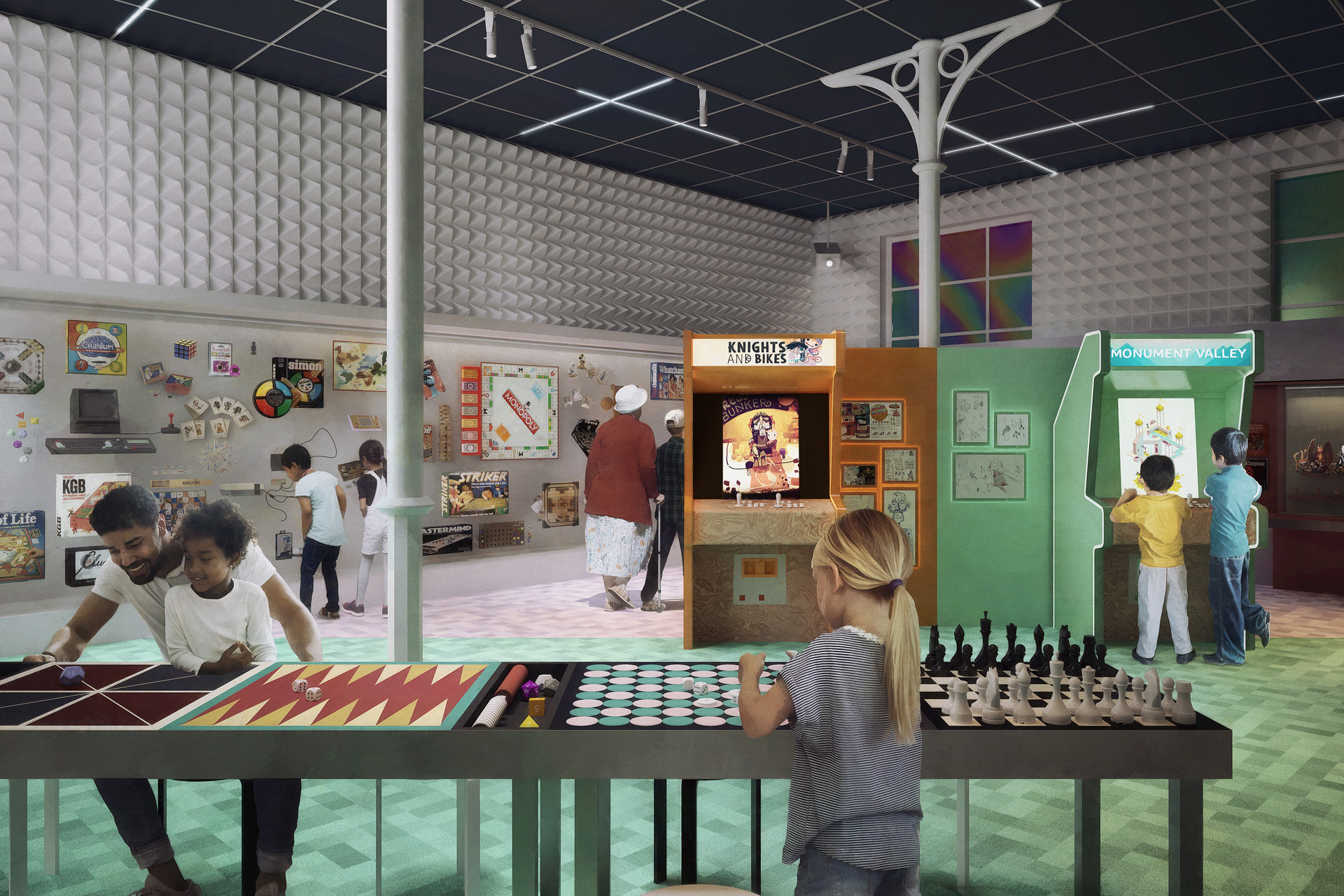 The Games room in the Play Gallery
