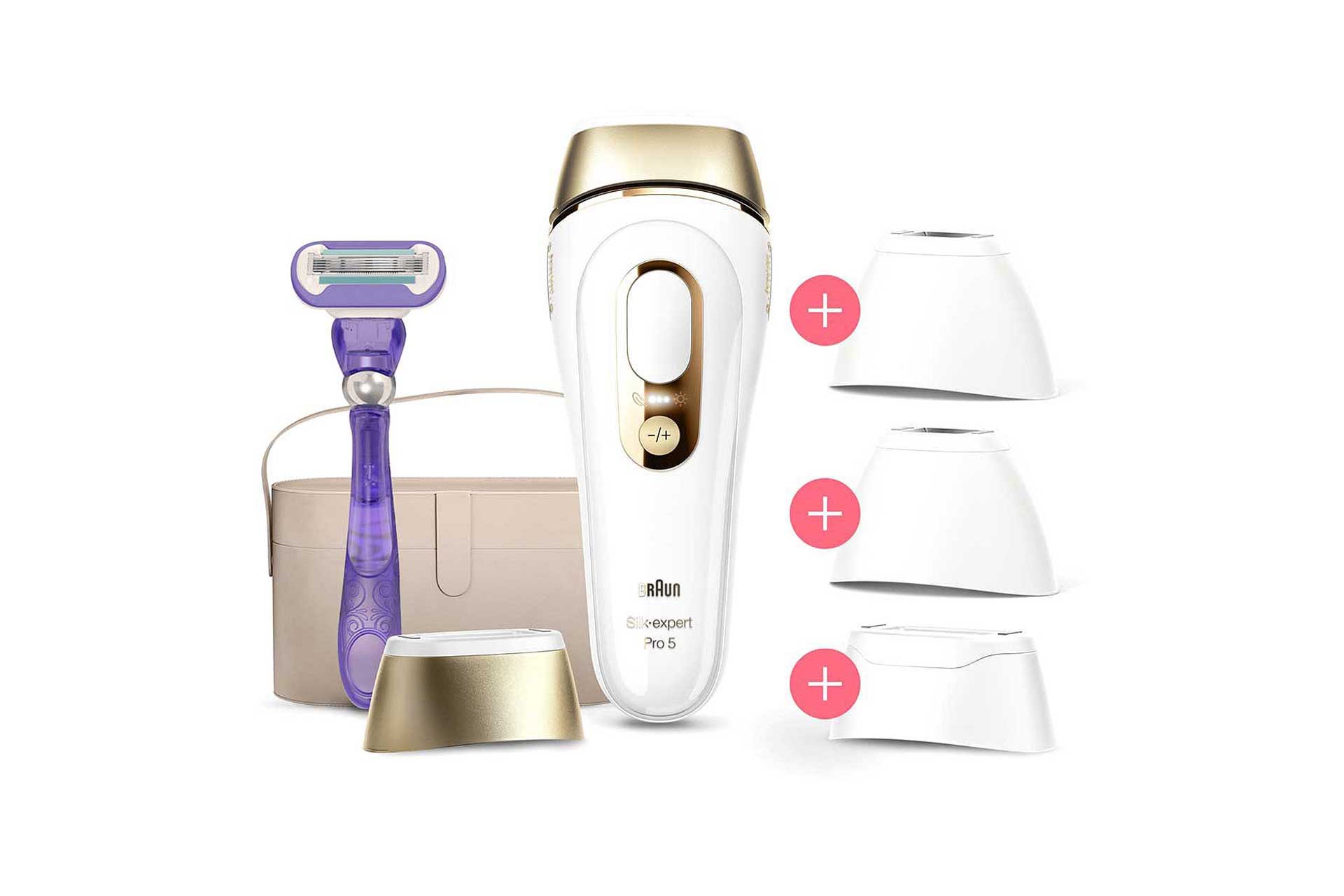 Braun IPL Silk·expert Pro 5, Visible Permanent Hair Removal, PL5347, White/Gold