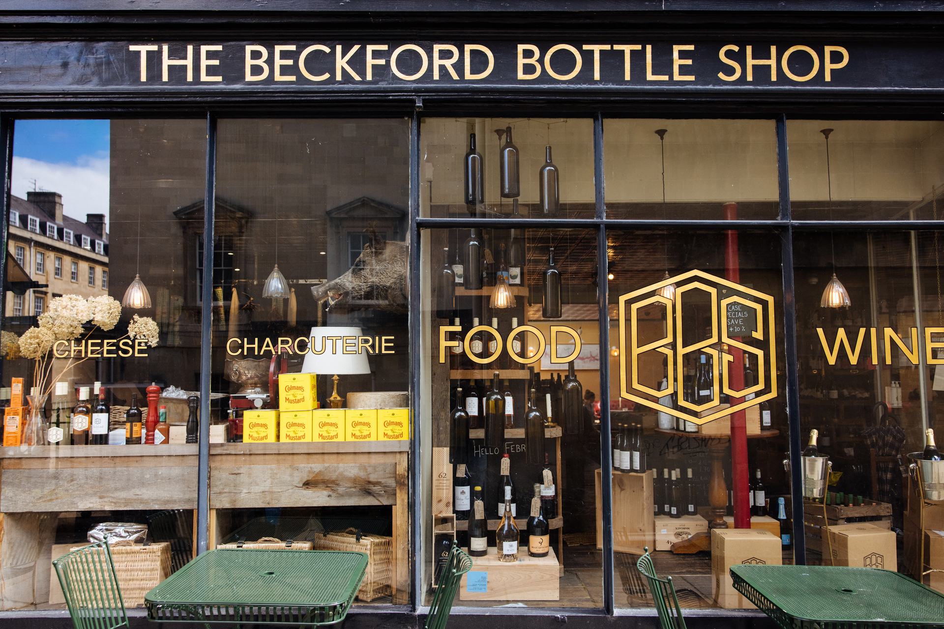 Exterior of the Beckford Bottle Shop in Bath