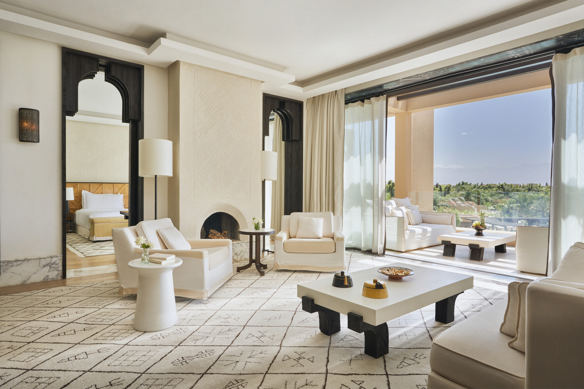 A Royal Suite Living Room at the Mandarin Oriental Marrakech