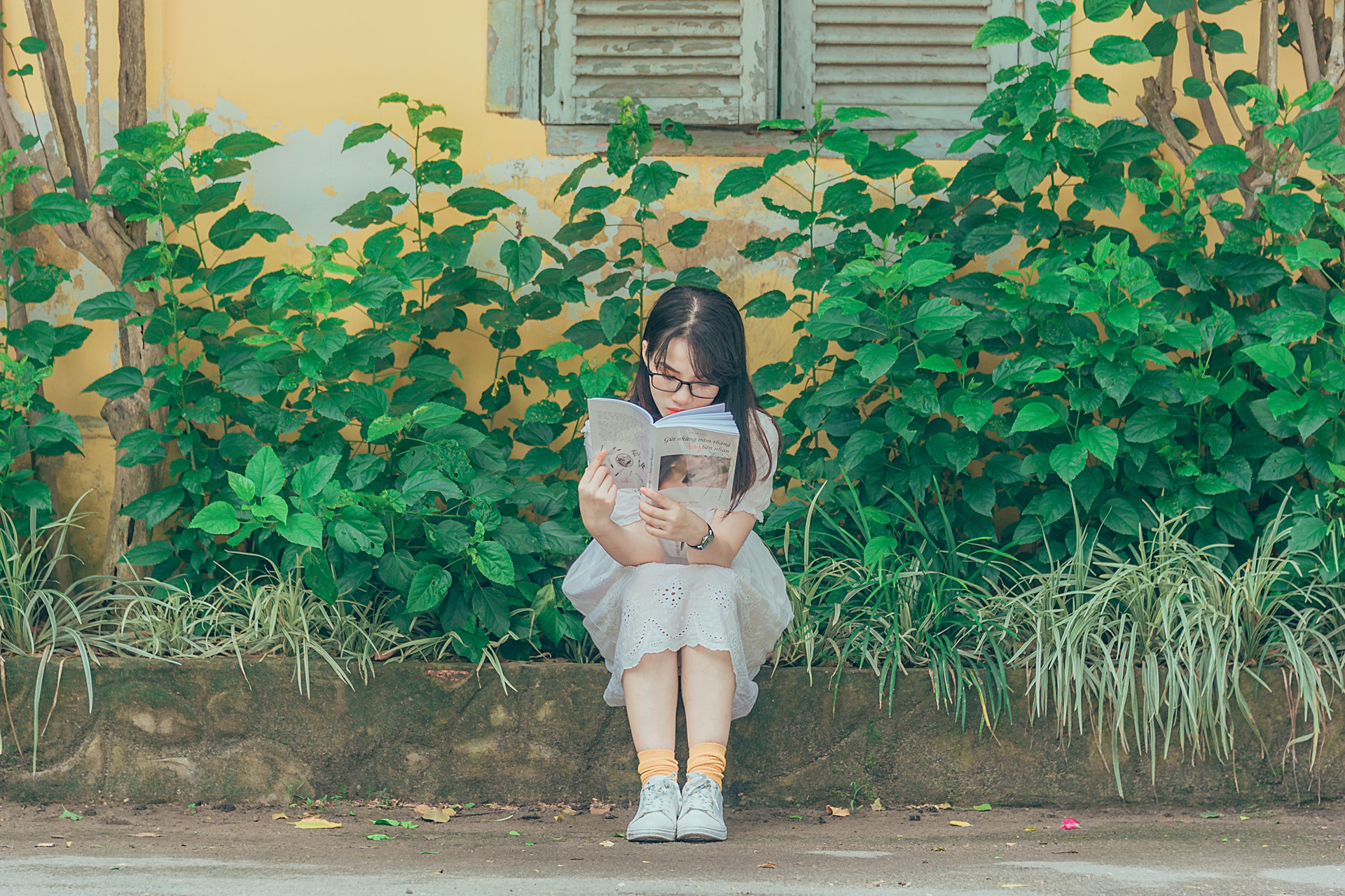 A child reading a book