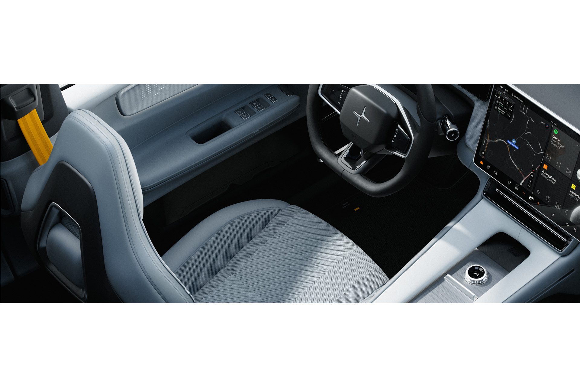 aerial view of the driver's seat
