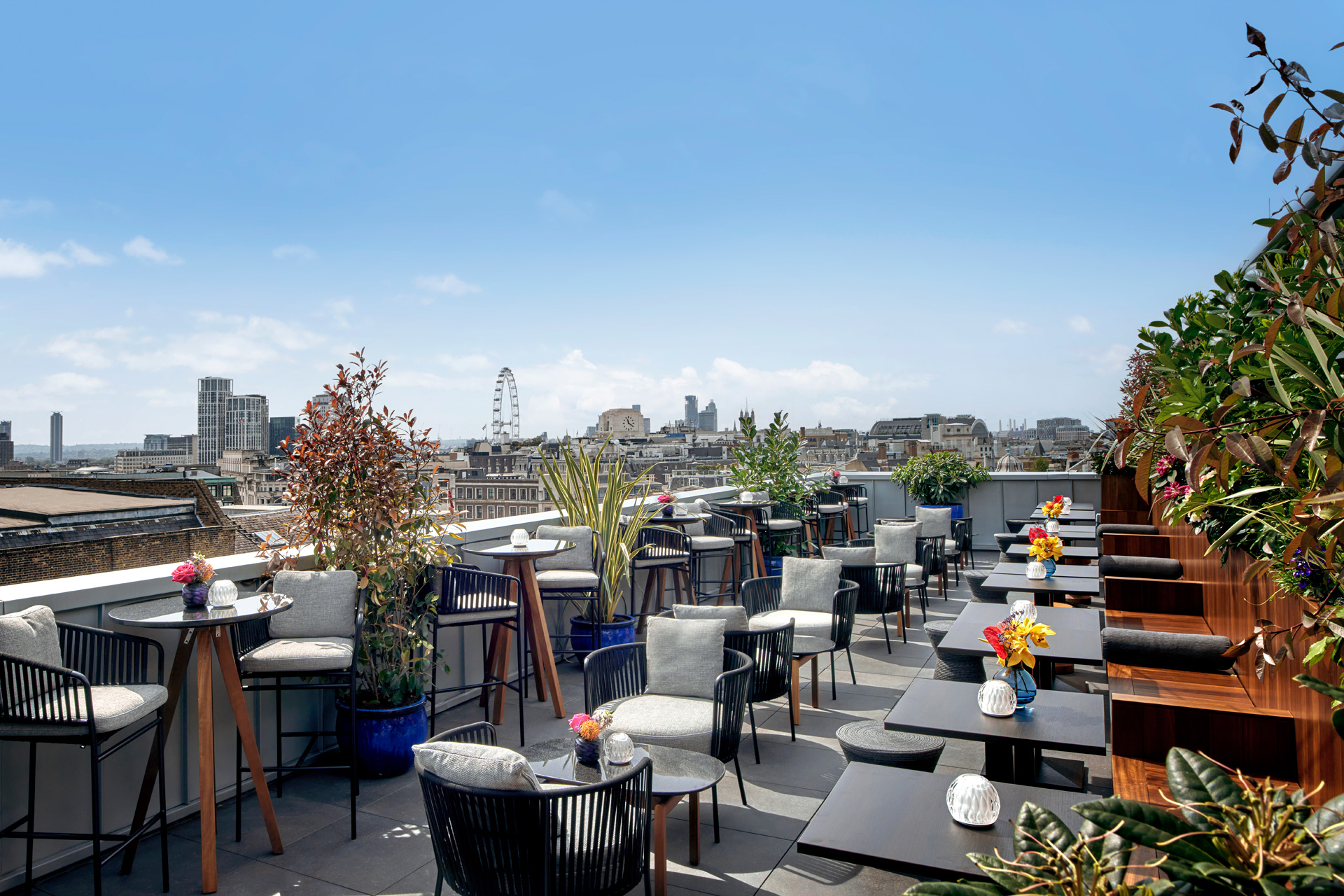 Rooftop bar at AMANO Covent Garden