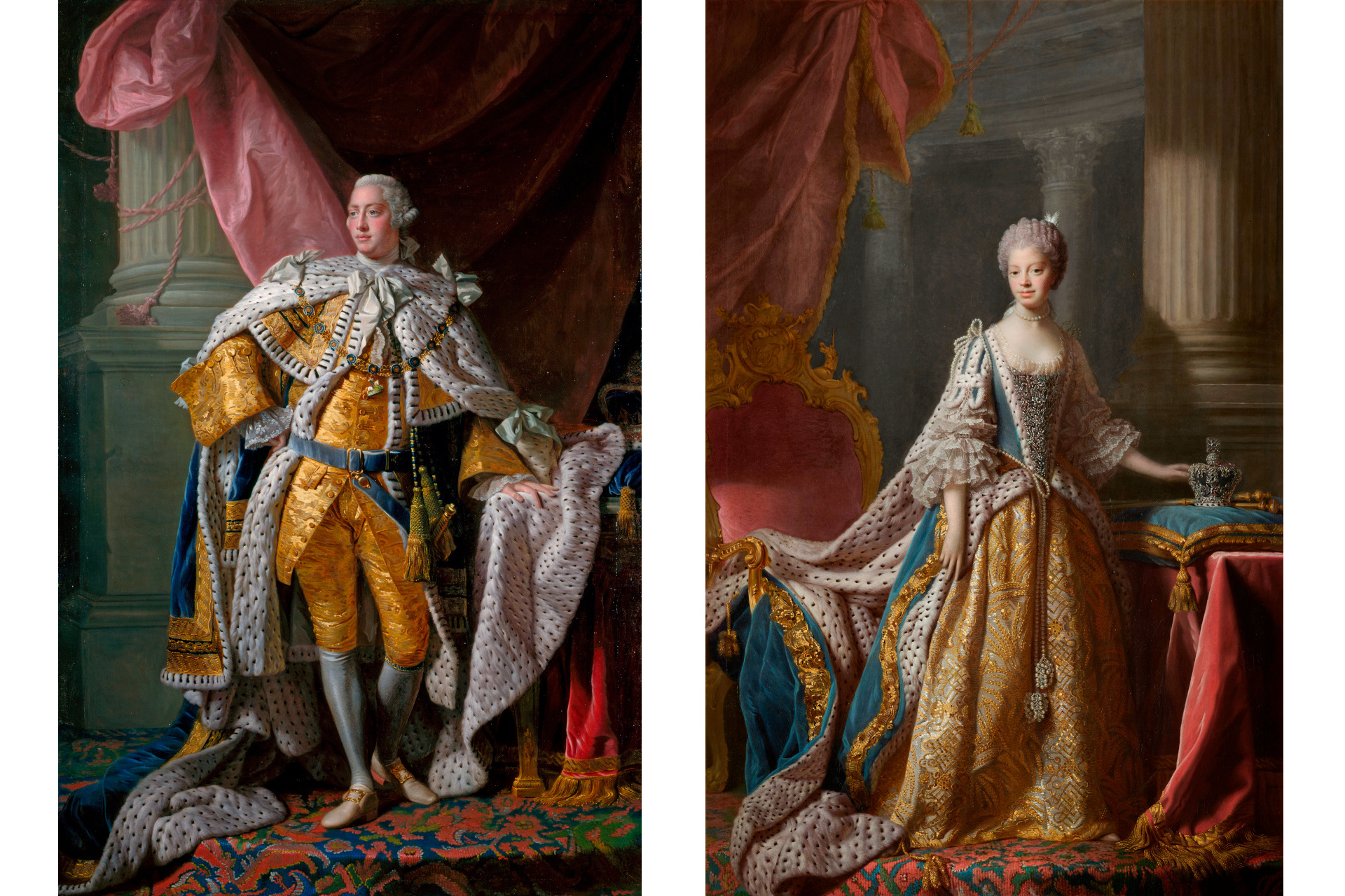 Portraits of George III and Queen Charlotte