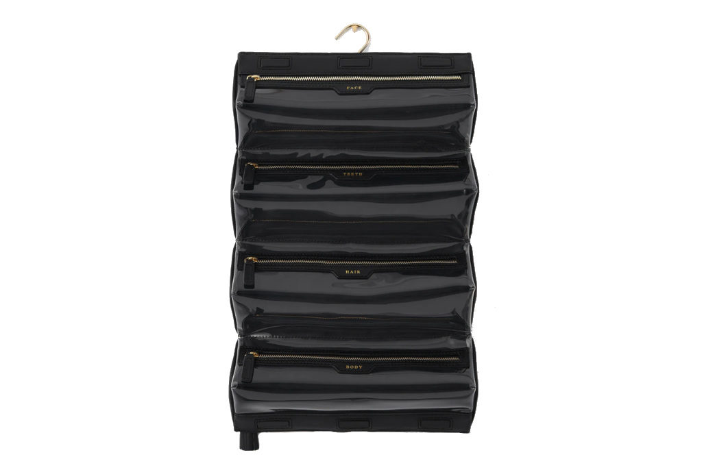 Black unfolding bag with hook
