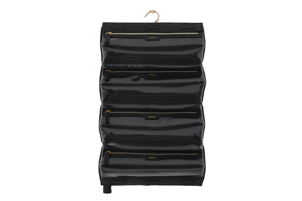 Black unfolding bag with hook