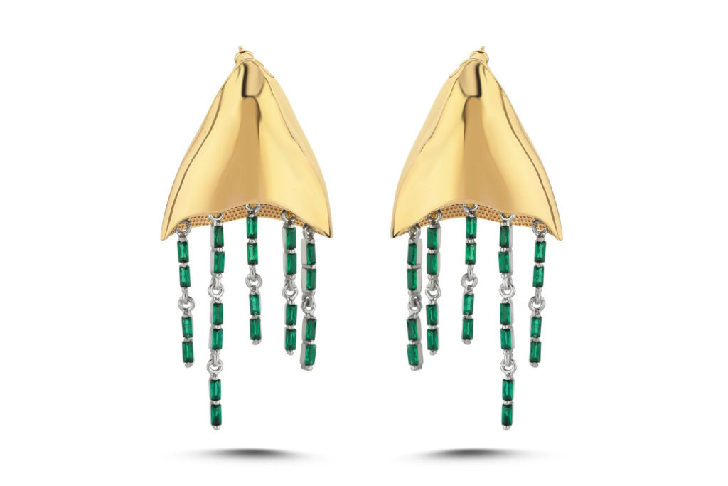 Gold earrings