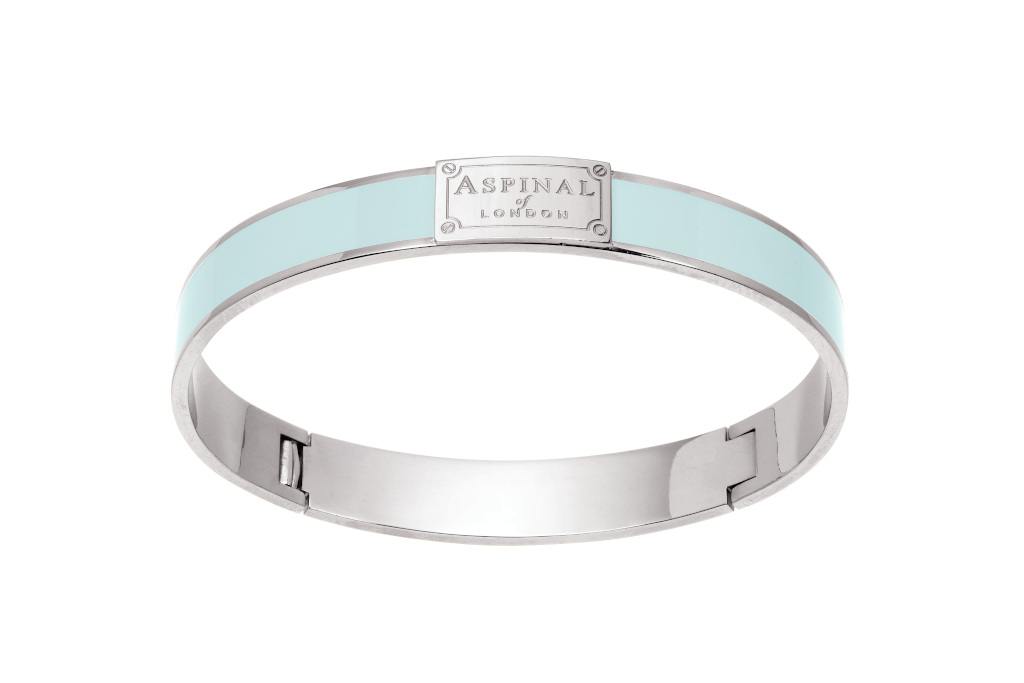 Silver and blue cuff