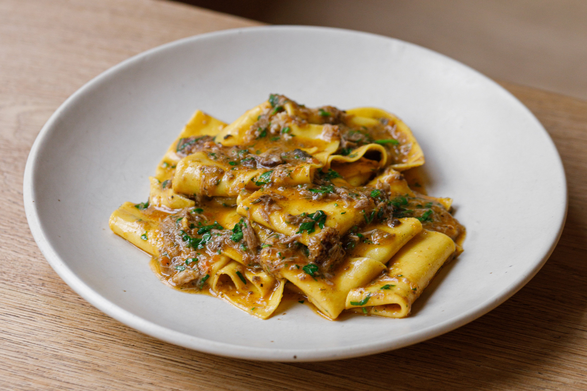 Fazzoletti with duck ragu