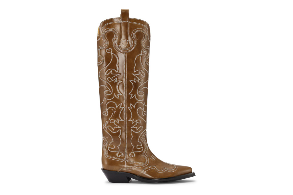 Brown cowboy boots