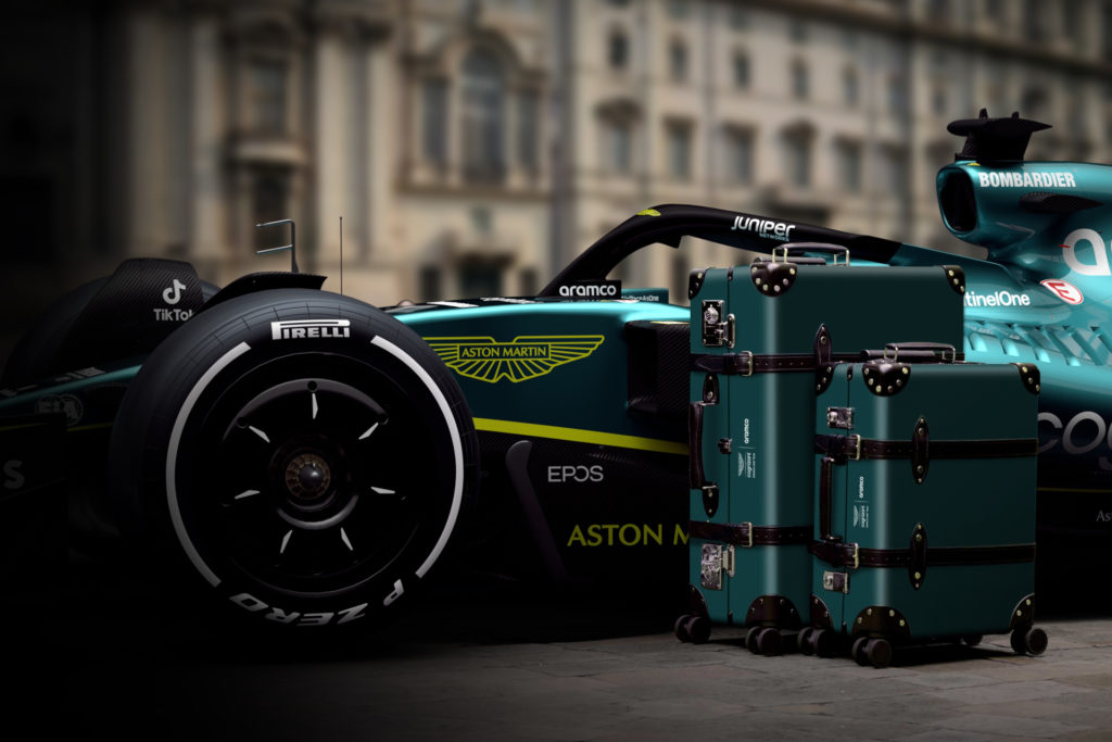 Aston Martin with suitcases