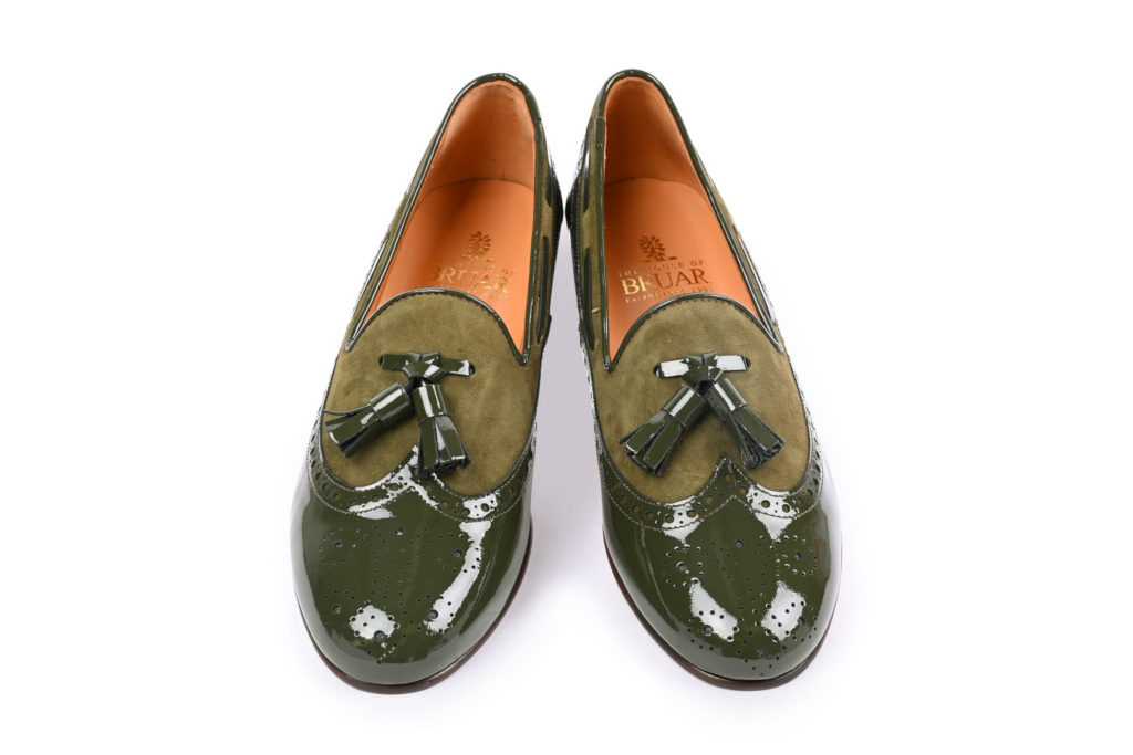 Green loafers
