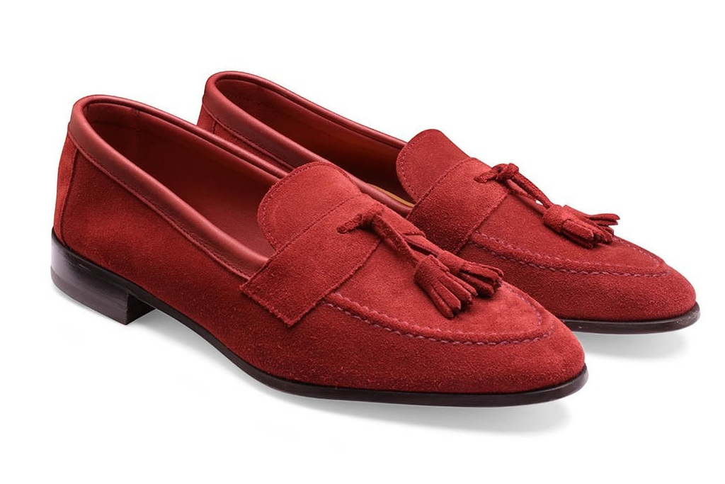 Red suede shoes