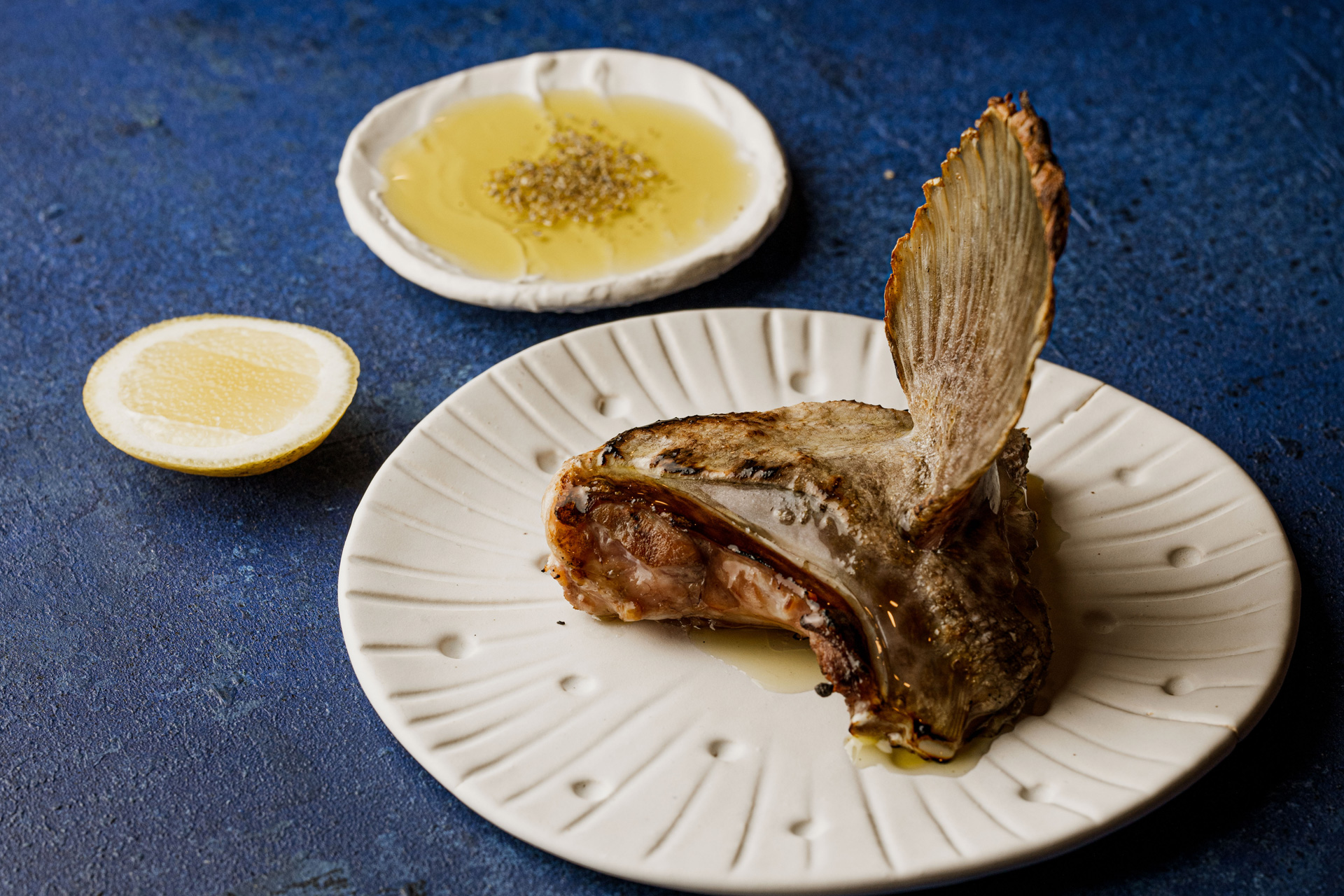 Fish collar at KIMA restaurant