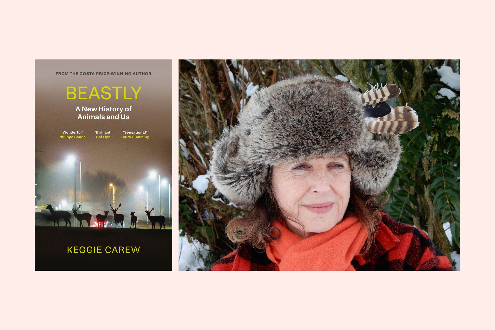 Beastly book jacket beside an image of Keggie Carew