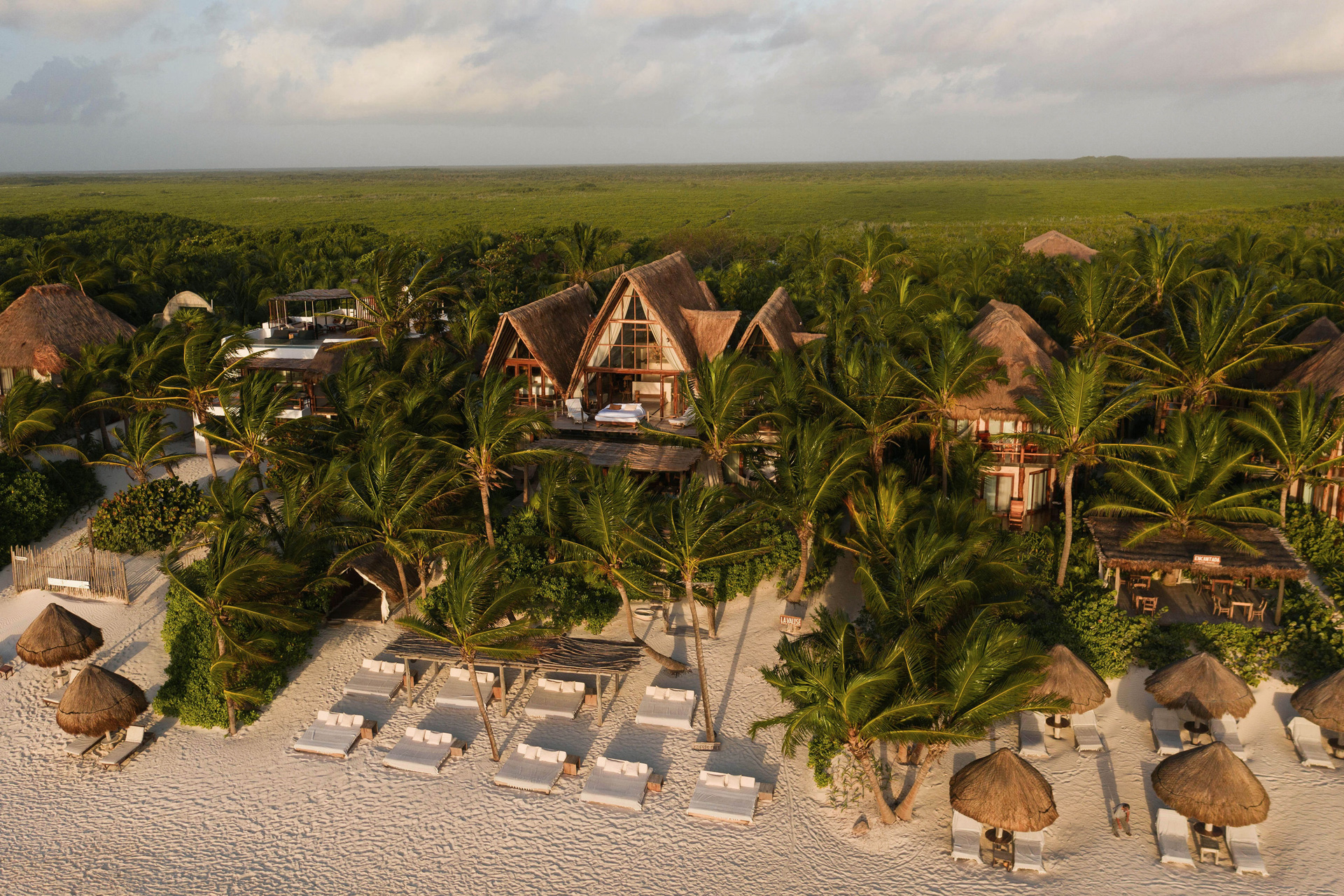 Aerial shot of La Valise Tulum