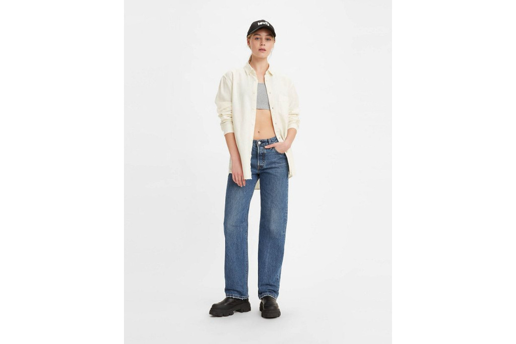Woman in blue jeans