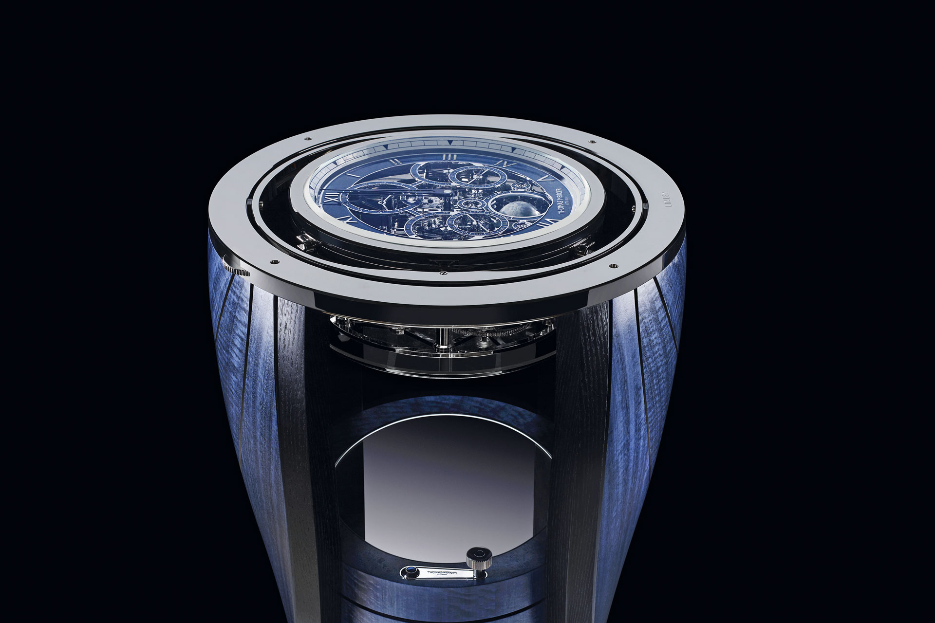 A blue chronometer