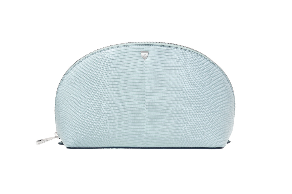 Blue makeup bag