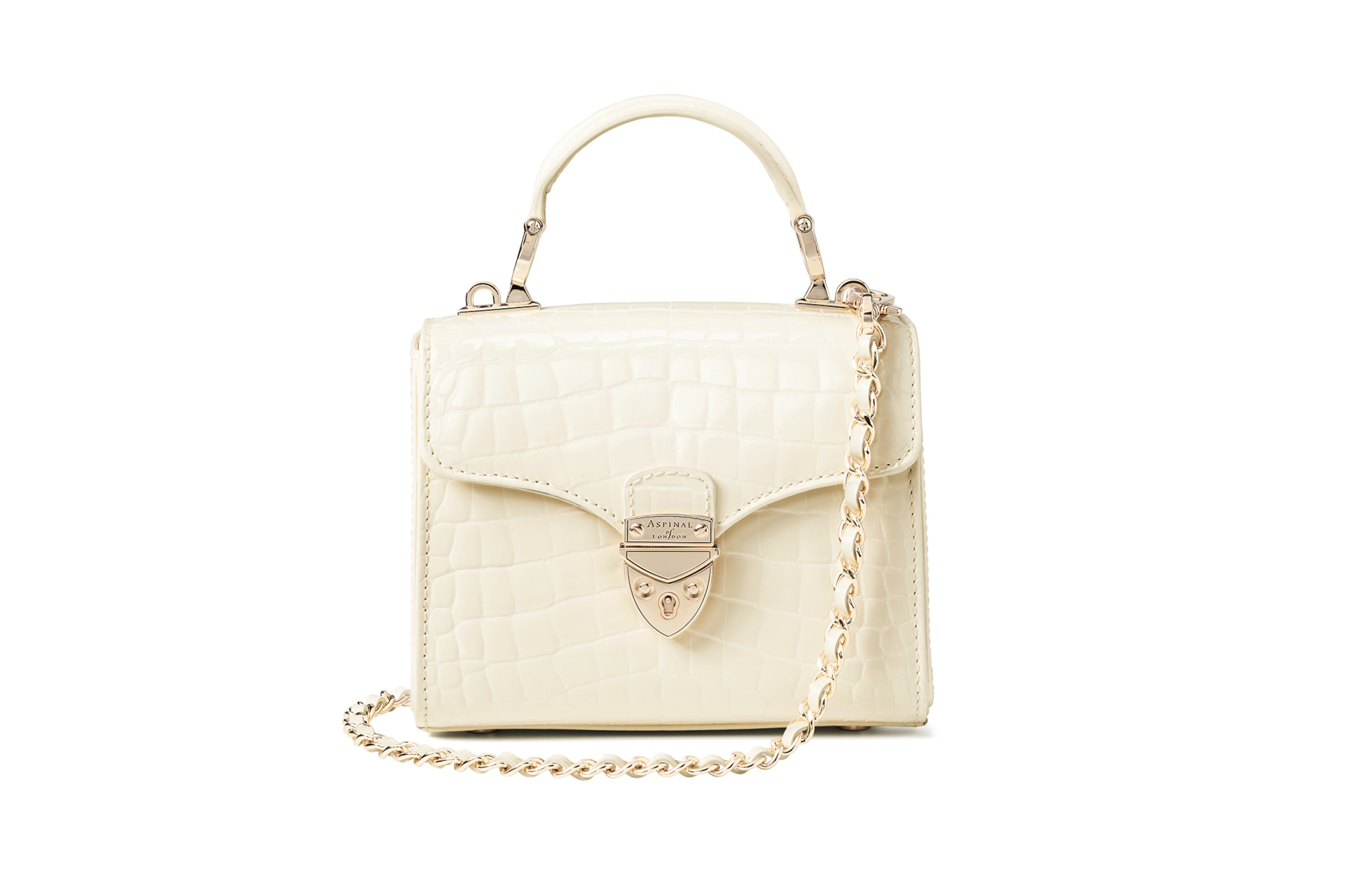 Ivory leather bag