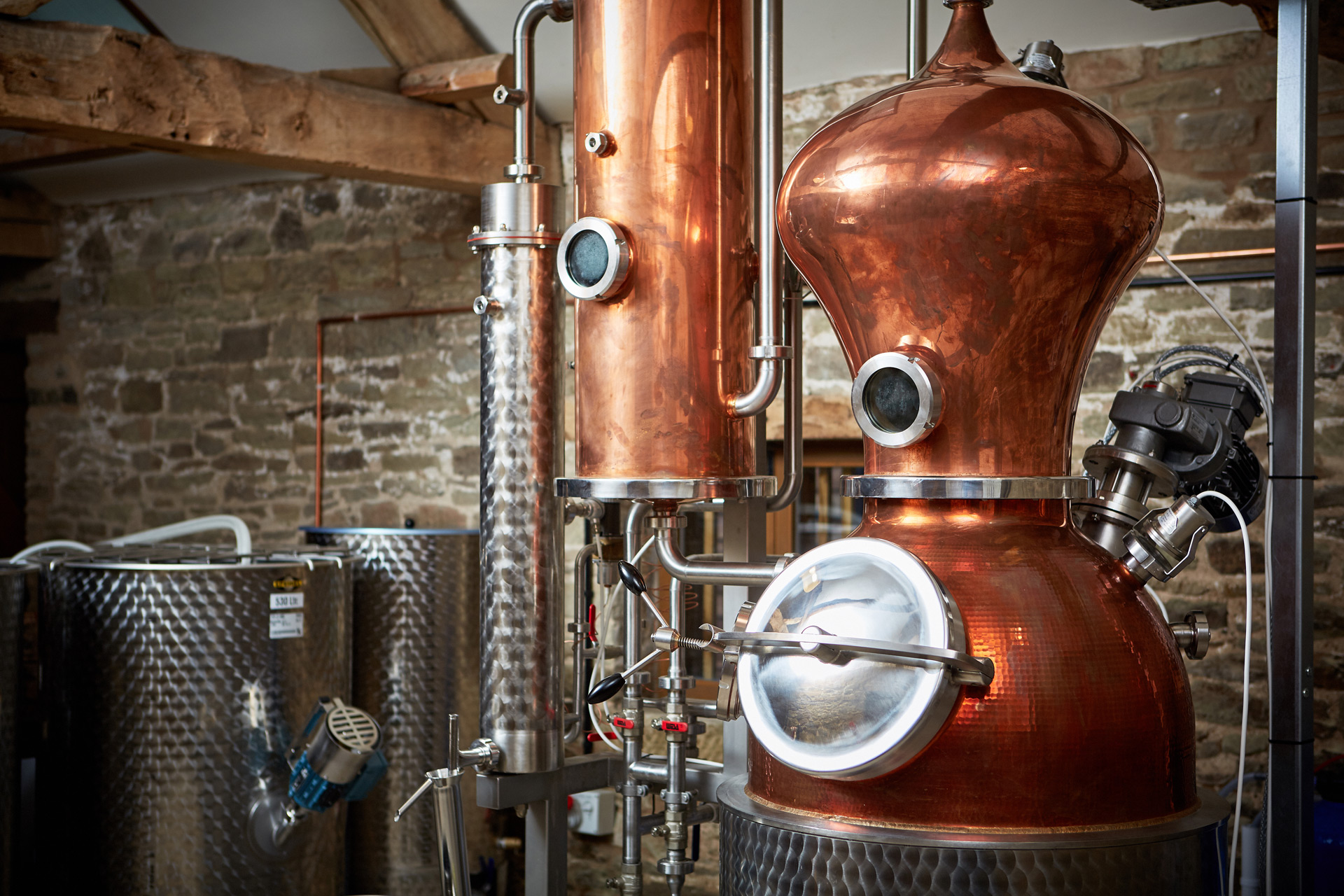 Copper distillery at Penrhos Farm.