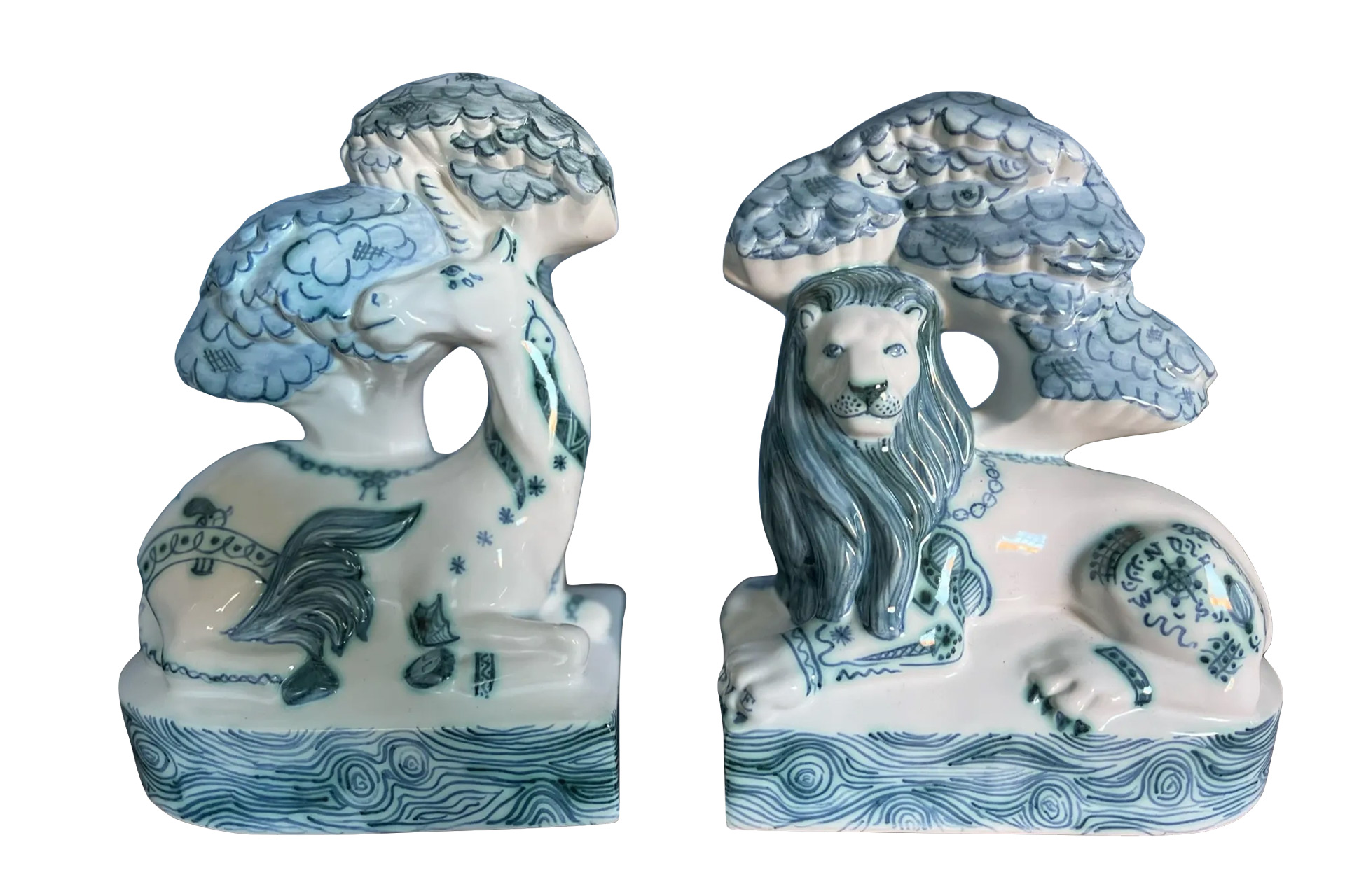 Rye Pottery bookends