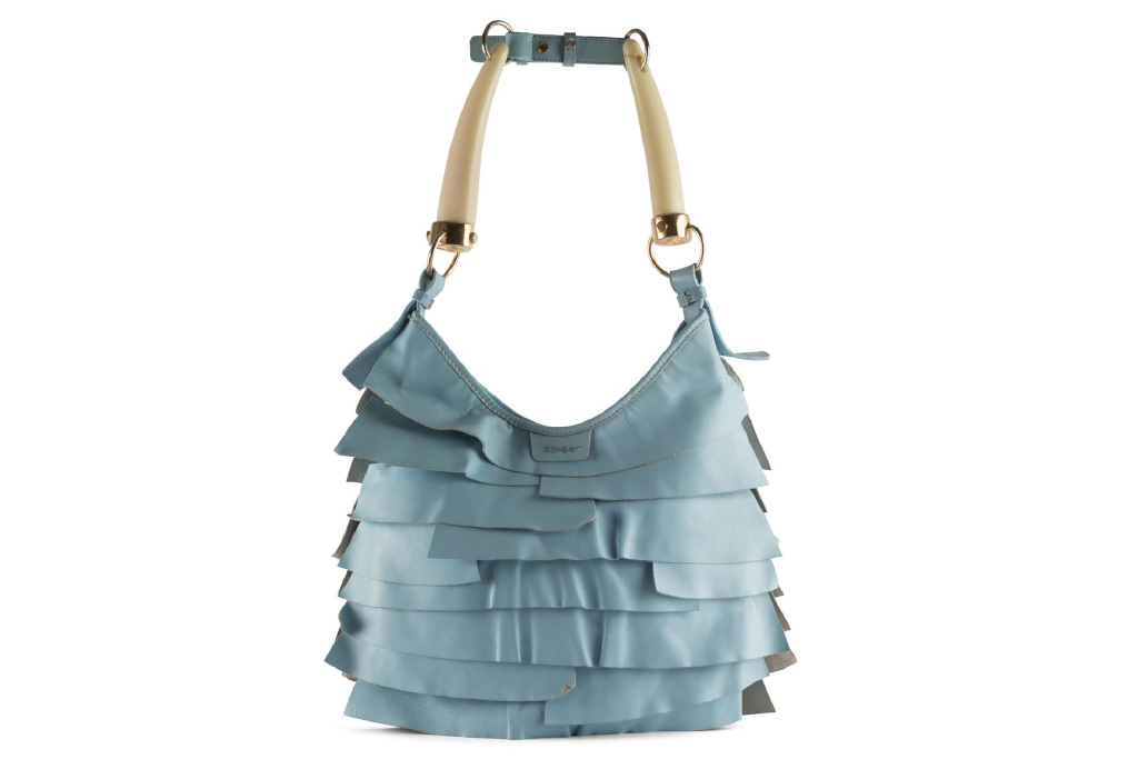 Blue fringe bag