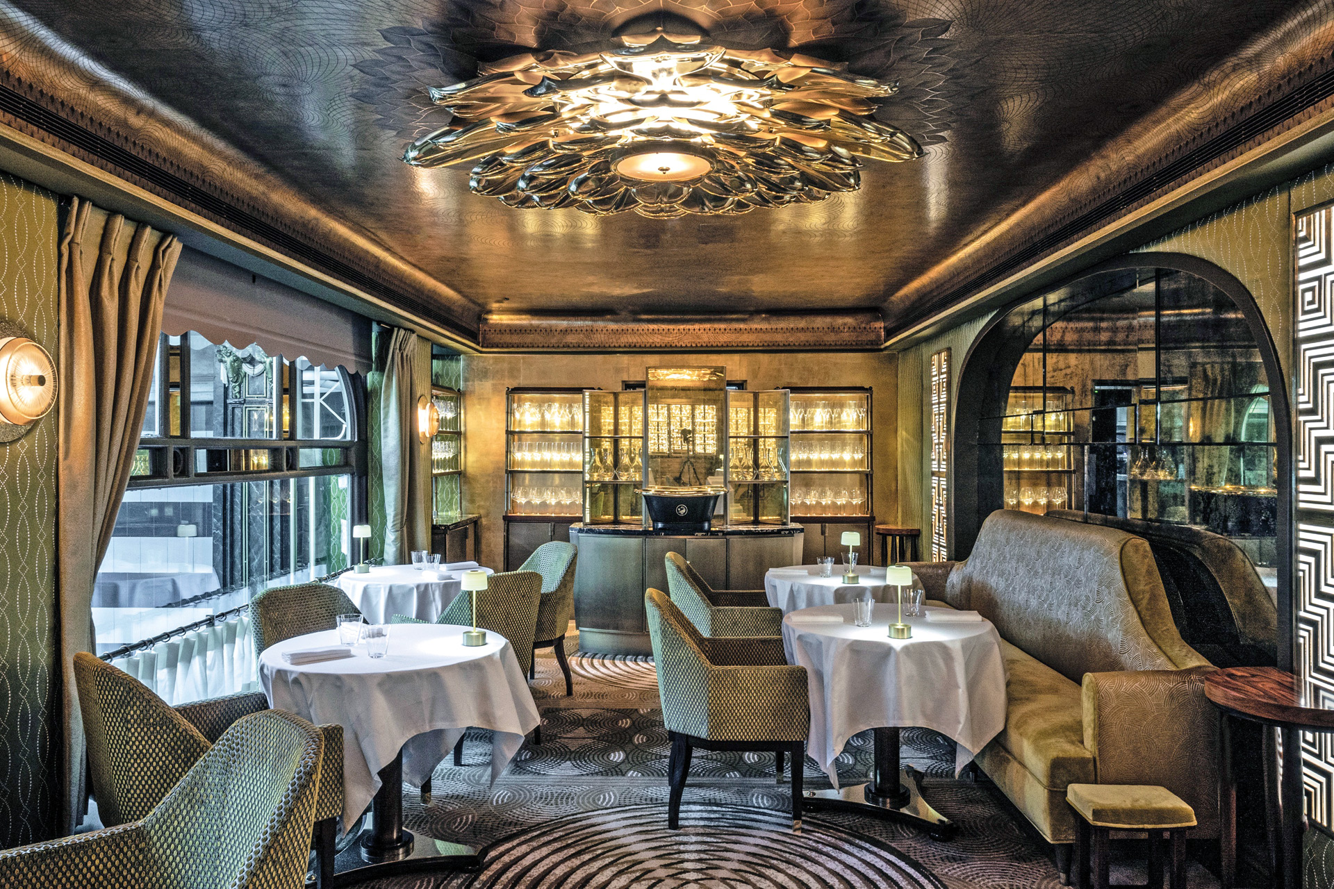 Dining room at the Savoy.