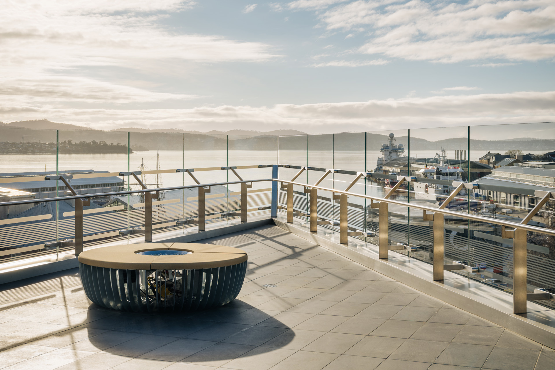 View of Hobart from the Aurora Suite at The Tasman