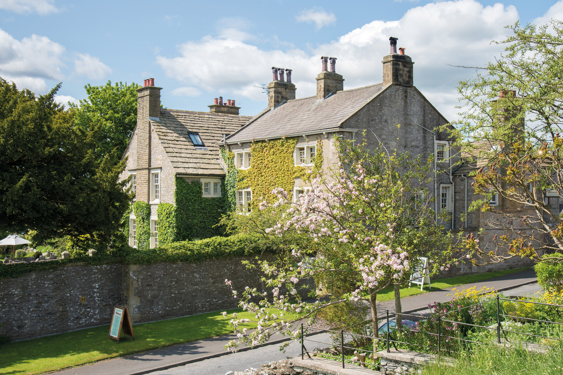 Exterior of the Traddock hotel.