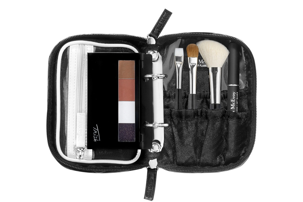 Open makeup bag