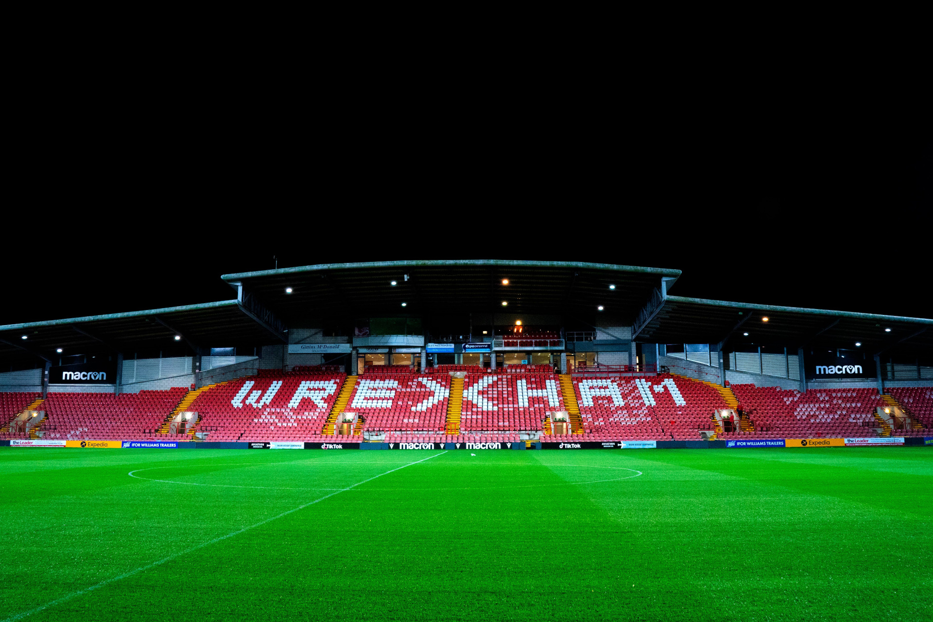 Wrexham football pitch