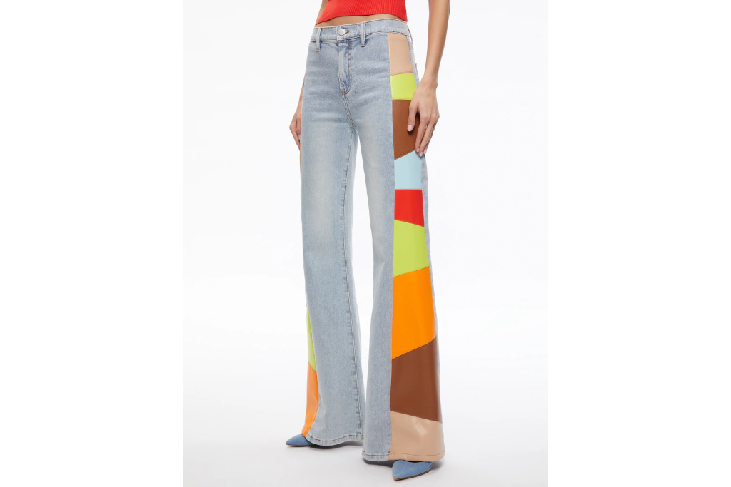 Jeans with colourful patchwork