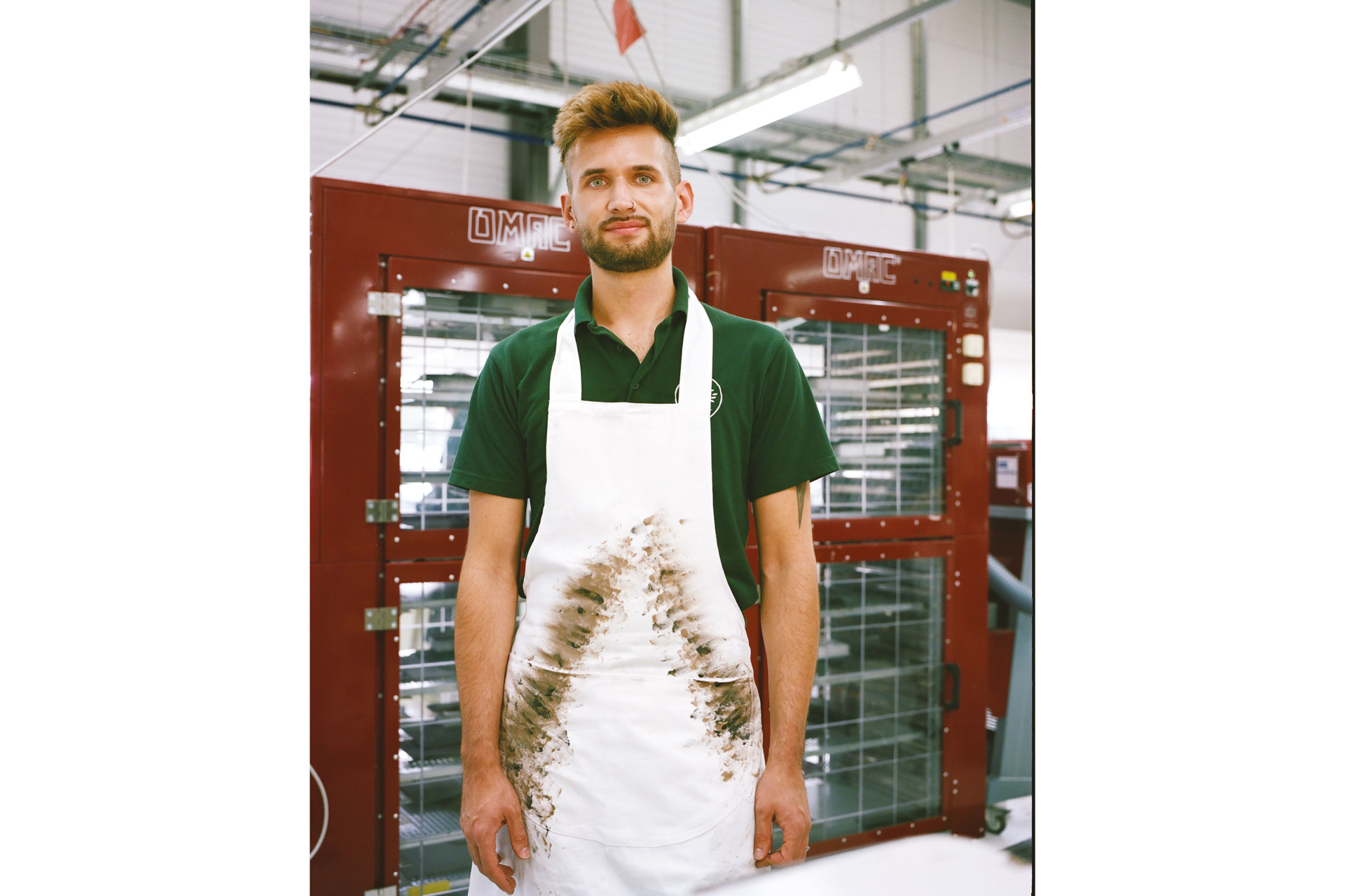 Man working in the Mulberry factory