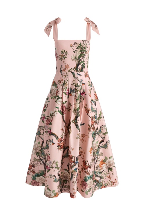 Pink floral dress