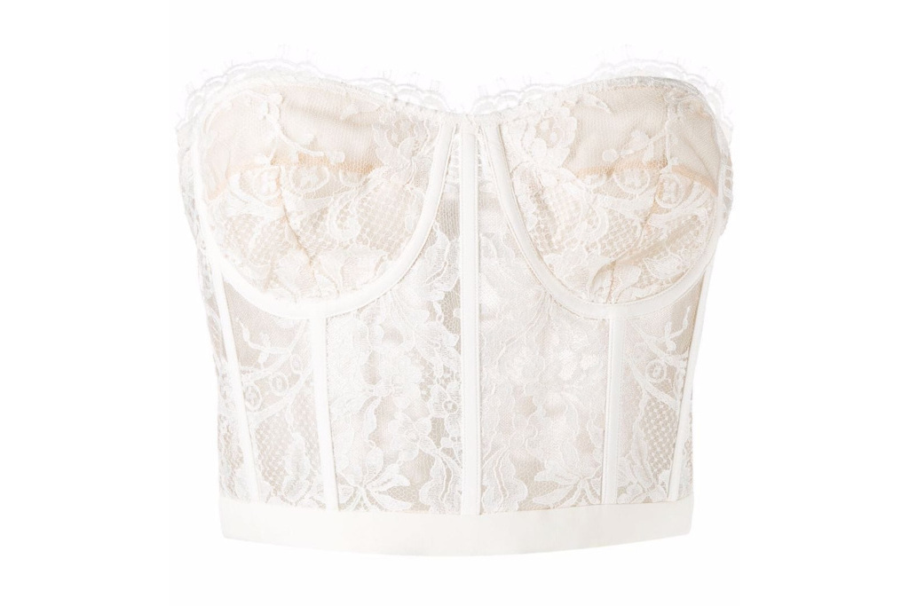 White lace corset top