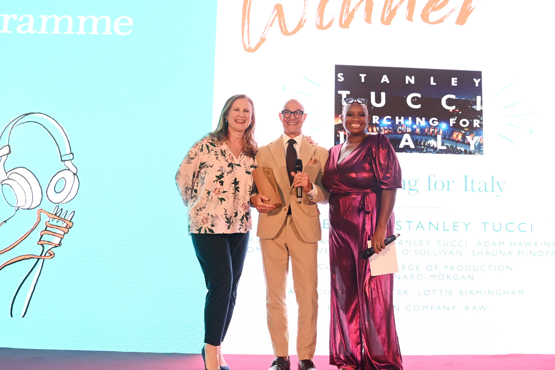 Angela Hartnett, Stanley Tucci, Andi Oliver at the Fortnum & Mason food and drink awards 2023