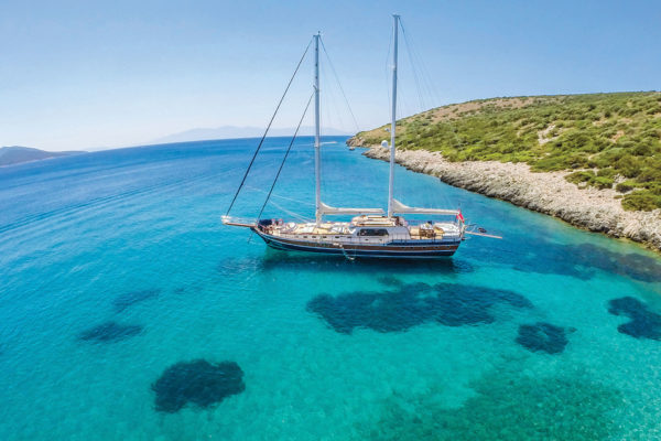 A boat on the ocean