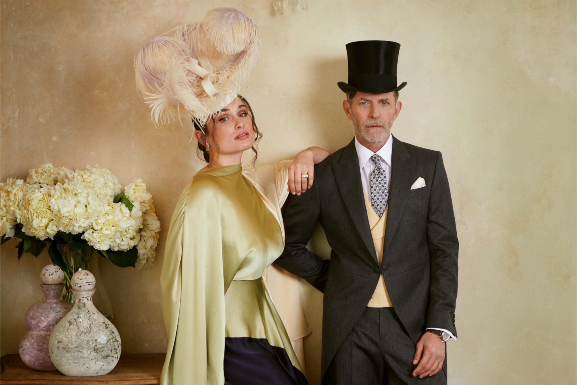 Woman and man in formal dress