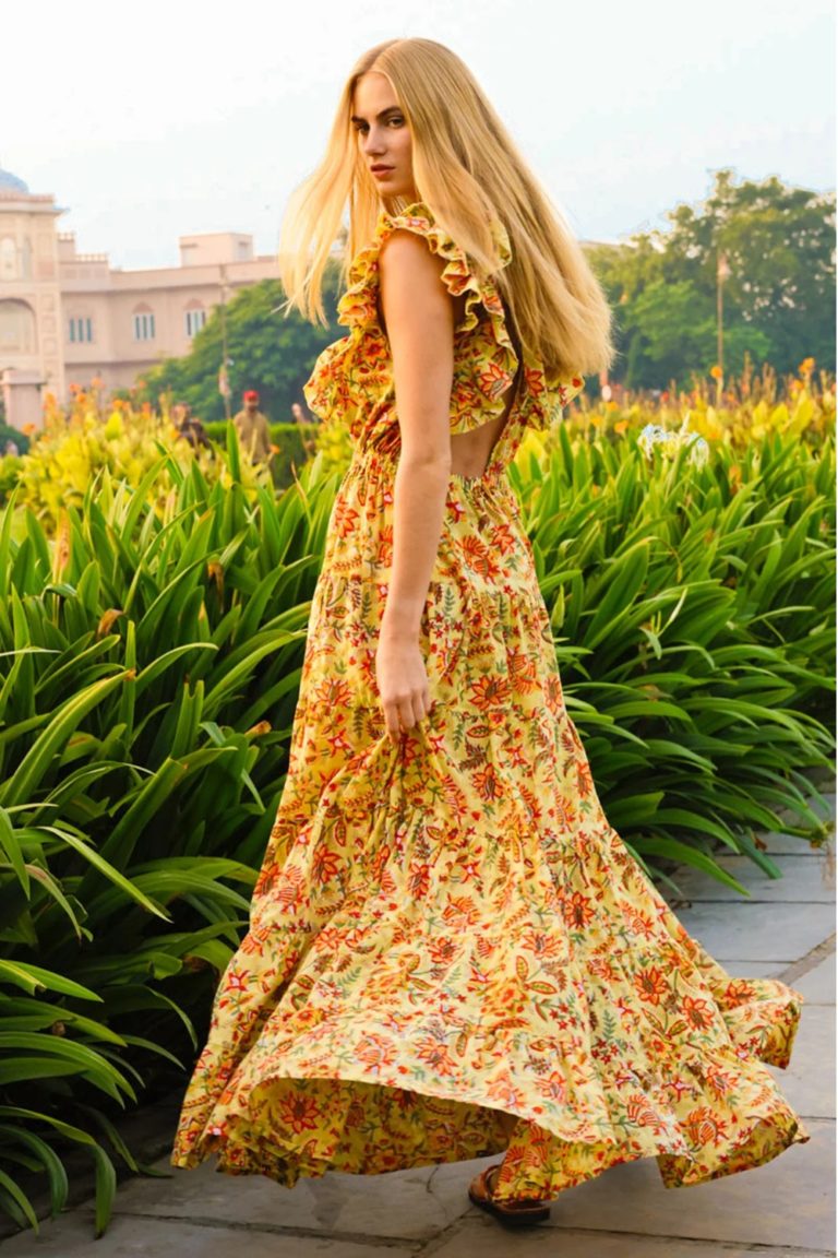 dresses for spring summer Black and Pink Colorblock Maxi Dress – BLANK main image 1