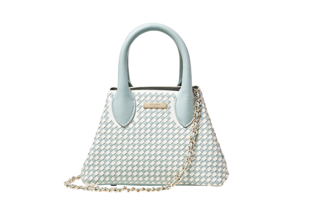 Light blue woven bag